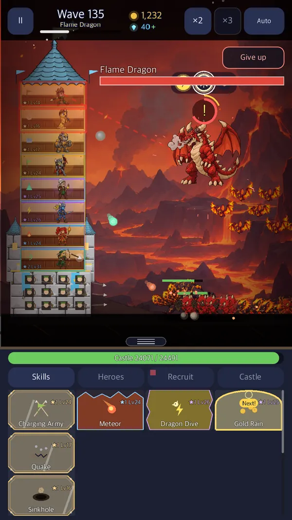 Weakness order: The order above the Flame Dragon, and ‘Next!’ on the skill to press